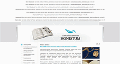 Desktop Screenshot of honestum.pl